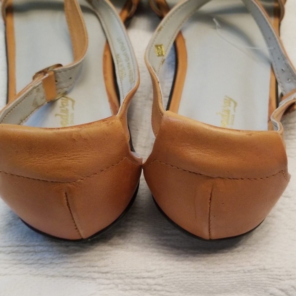 1N Broadway sandals flats open toe leather brown 10B - Picture 6 of 7